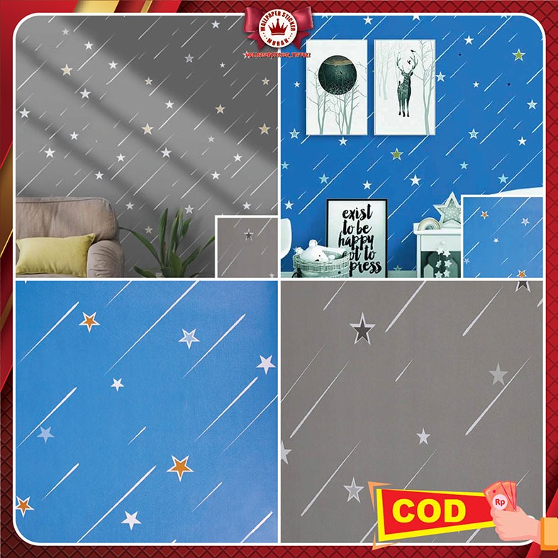 WALLPAPER DINDING STICKER KAMAR TIDUR WALPAPER DINDING STIKER WALPEPER RUANG TAMU BINTANG KEJORA