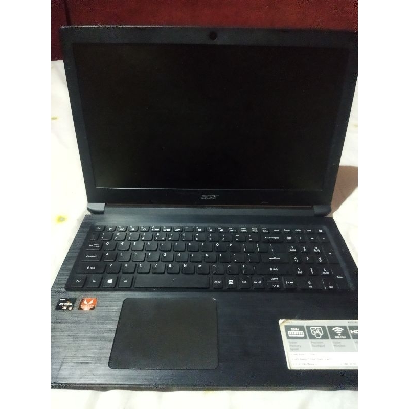 Laptop Acer Ryzen 5 2500u, 8/1Tb Lengkap, Second