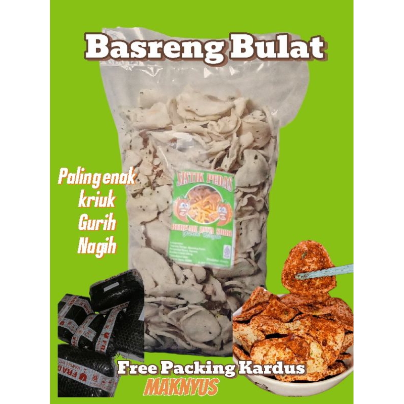 

Keripik Basreng Bulat Jajanan Enak Kriuk 1kg murah enak bikin nagih