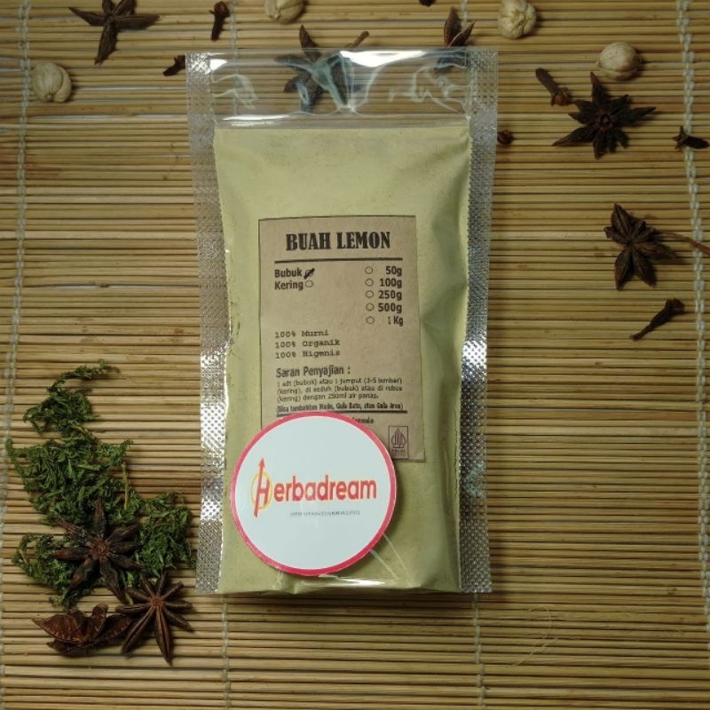 

50 GRAM BUBUK BUAH LEMON CITRUS LIMON JERUK LIMUN SITRUN NINGMENG POWDER TEPUNG SERBUK