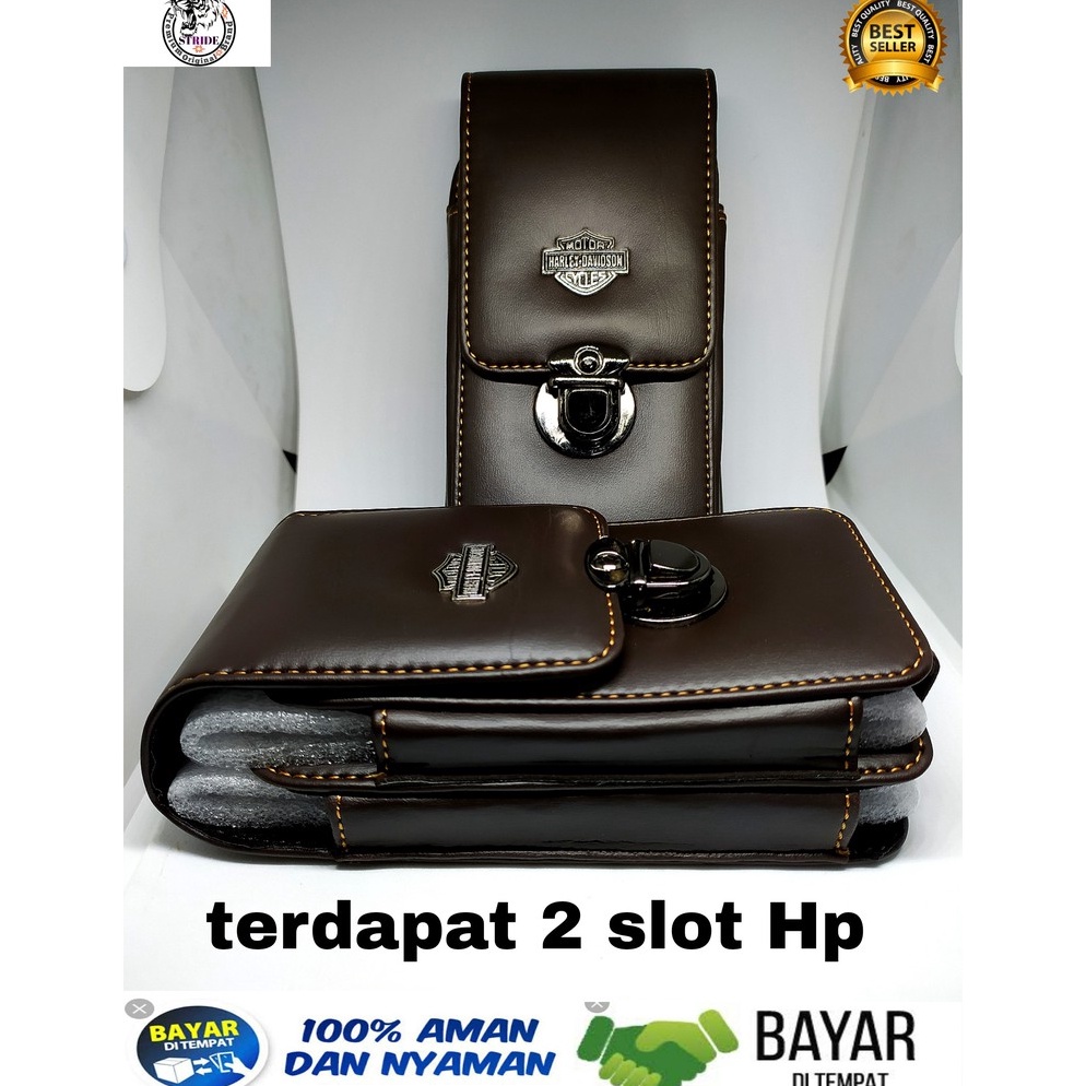 Produk trendy Dompet Hp Pinggang Kulit Pria Ukuran 55 Dan 65 inchi  Sarung Hp Pinggang Pria Kulit As