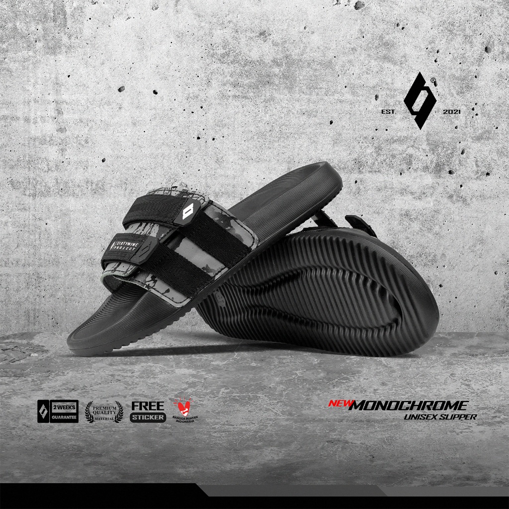 SIXTYNINE PROJECT - MONOCHROME - SANDAL SLIDE PRIA / SLIPPER / SANDAL SLOP