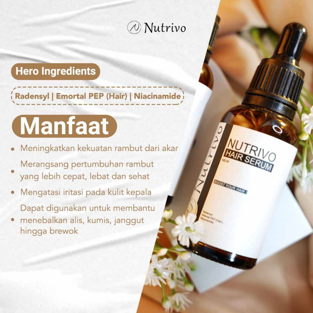 Nutrivo Applicator Serum Rambut (Portable Pijat Kepala) with Nutrivo Hair Serum I Bundling Package