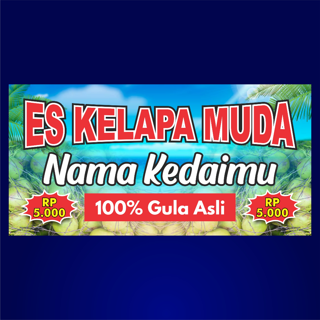 Spanduk Banner Es Degan / Kelapa Muda