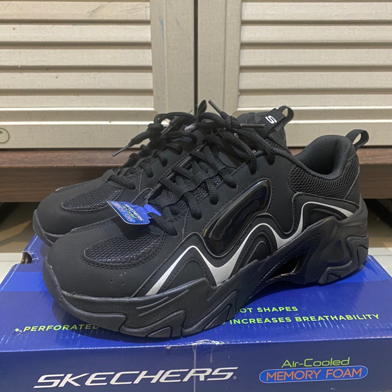 SEPATU SNEAKERS SKECHERS STAMINA V3 PRIA ORIGINAL - 41 - 45 BLACK