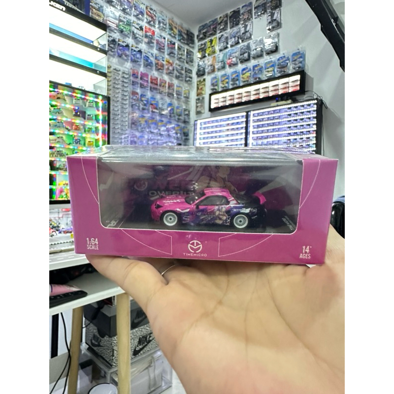 Mazda RX-7 Rocket Bunny Anime Girl Itasha Pink