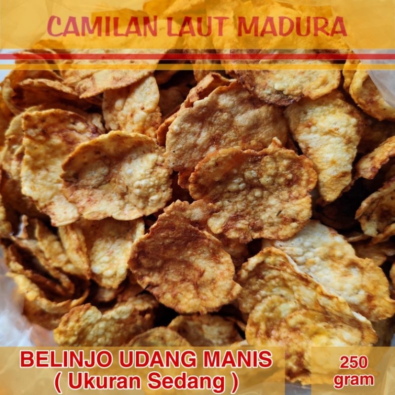 

BELINJO UDANG MANIS ( UKURAN SEDANG ) Gurih Renyah Siap Makan Kemasan 250 gram Oleh-oleh Camilan Laut Madura Surabaya Asli Alami Original Snack Emping Melinjo Mlinjo Blinjo Kerupuk Keripik Berkualitas