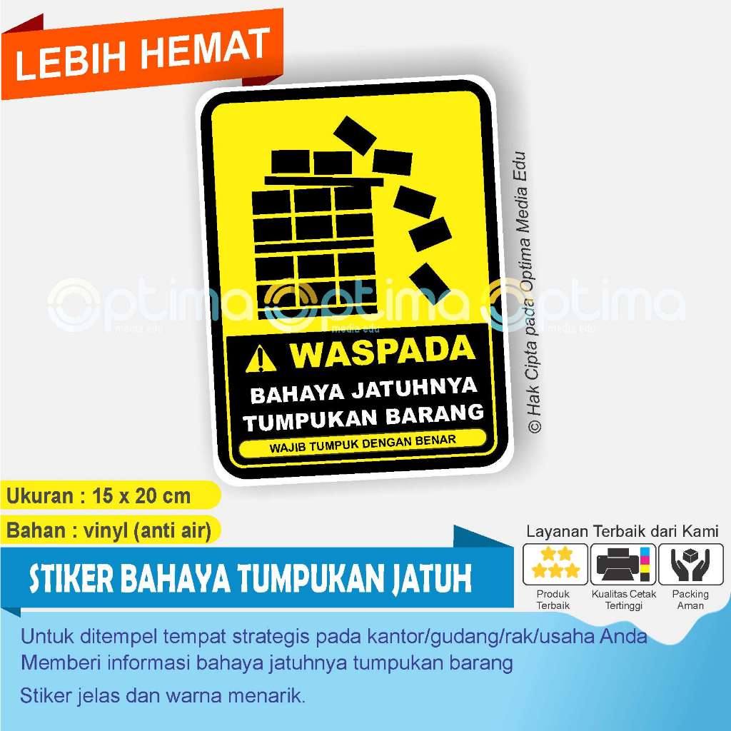 

CETAK STIKER BAHAYA JATUHNYA TUMPUKAN BARANG UNTUK GUDANG DLL