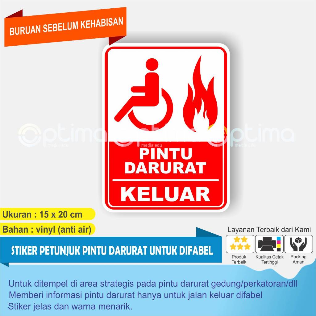 

CETAK STIKER PINTU DAURAT KHUSUS DISABILITAS/ORANG CACAT