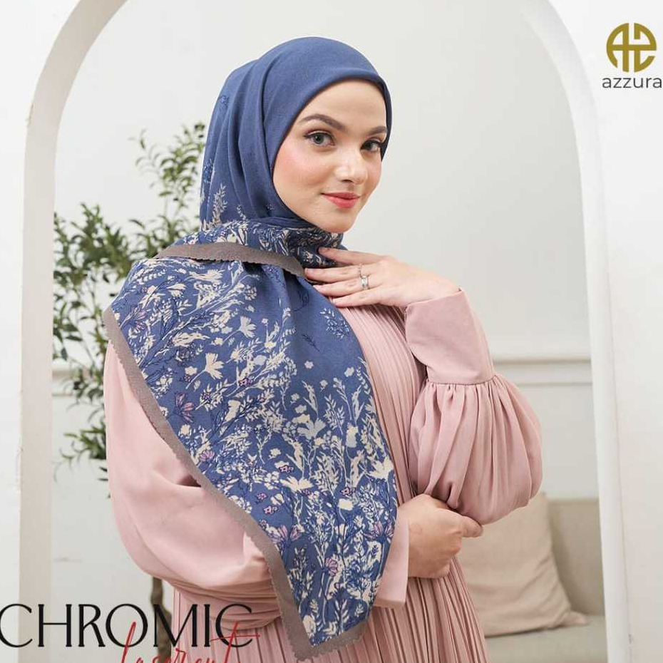 NEW CHROMIC 4 - [Lasercut] Azzura Scarf (Kerudung Segi Empat Serat Perancis Premium Wanita Muslim) S