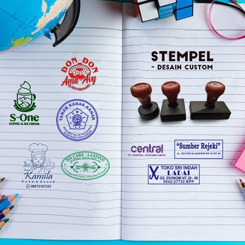 

Stempel Perusahaan, Toko, logo, nama tandatangan, lunas, Desain custom