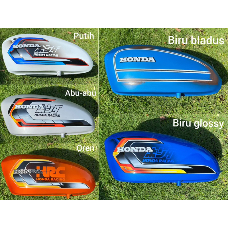 TANGKI BENSIN TENGKI CB125 TANGKI CB 125 GALVANIS CAT TANGKI CB125 BAHAN GALVANIS CAT PUTIH/ABU-ABU/