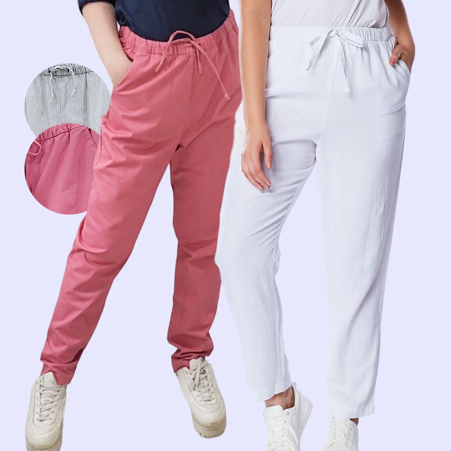 CELANA LINEN DRAWSTRING PANTS ANKO