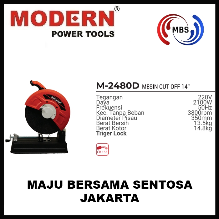 MBS - MODERN M-2480 D Cut Off 14 Inch Potong Besi Cutting Wheel M2480D Mesin M-2480D M2480 D