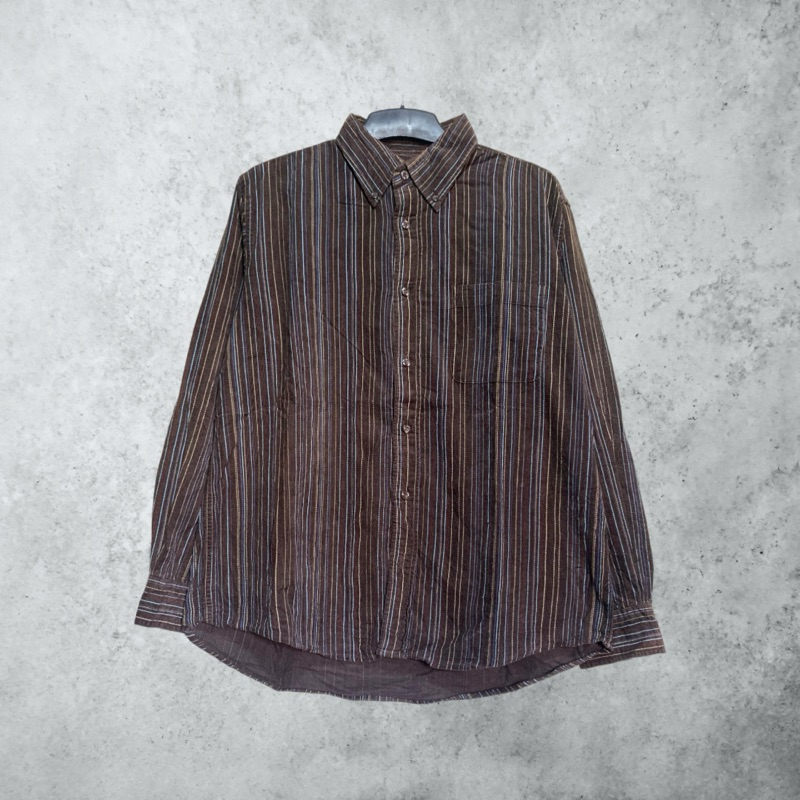 kemeja corduroy viland strip vintage