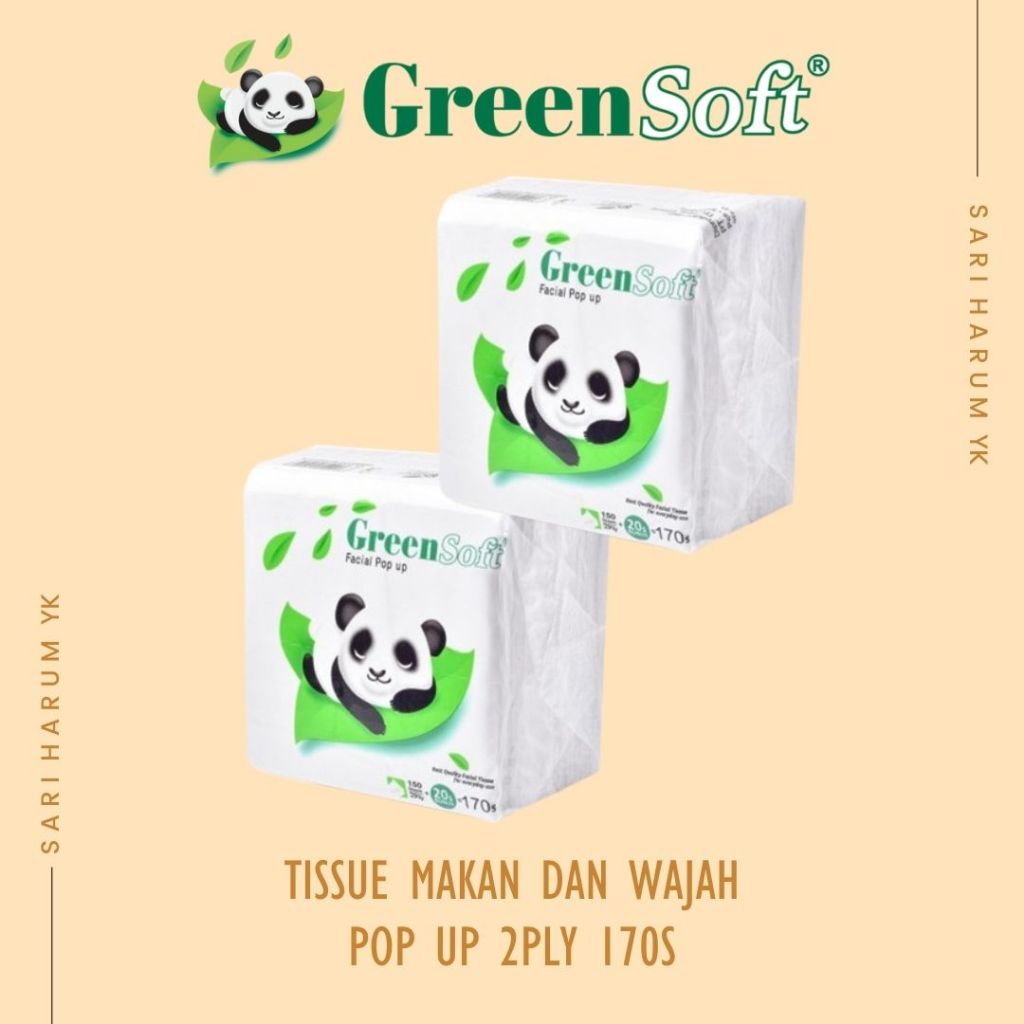 Tissue Green Soft | Tissue makan | Tissue Wajah pop up 2 ply