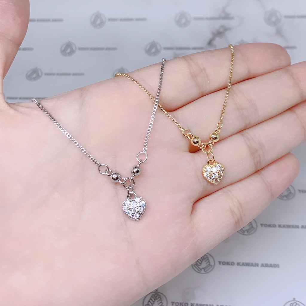 Kalung Anak Perempuan Xuping Gold Silver Liontin Permata HelloKitty *03