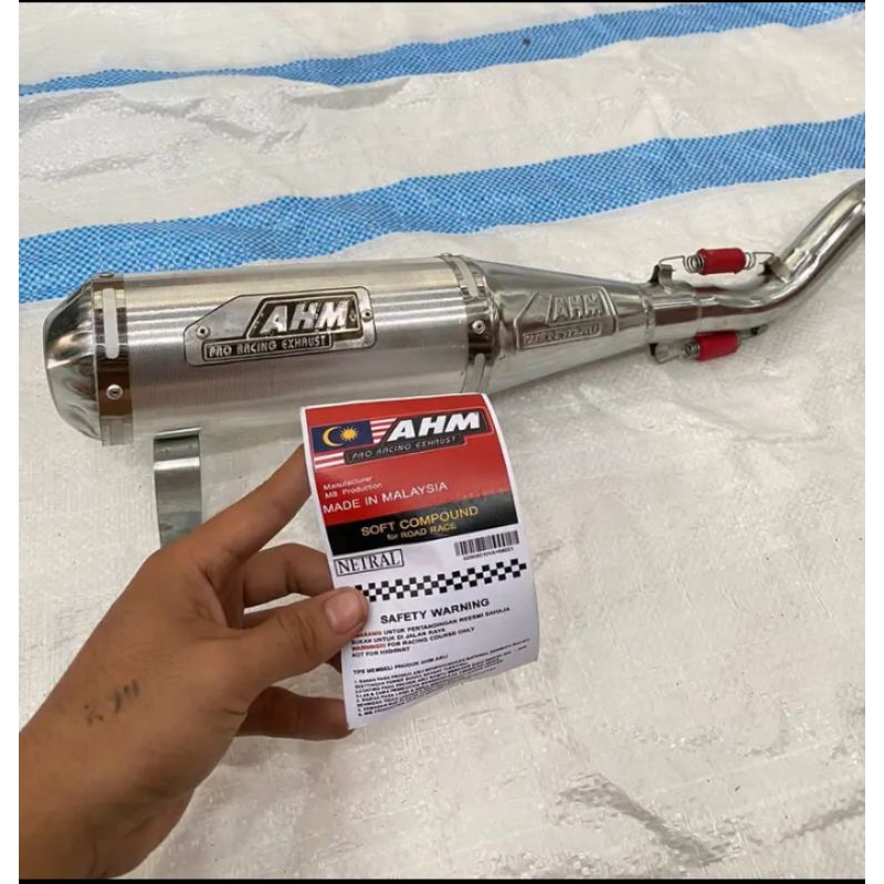 KNALPOT AHM MALAYSIA ALL MOTOR BEBEK 4TAK, jupiter,suprax,vega,smash,shogun,supra125,blaed,karisma,r