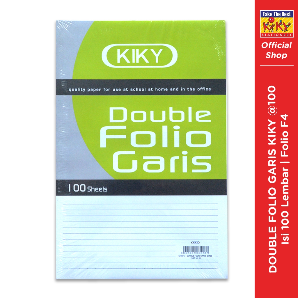 

KIKY Kertas Double Folio Garis (DFG) Isi @100 Lembar