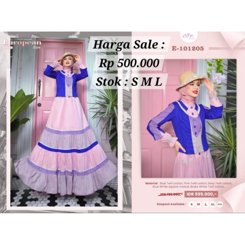 Gamis Esme Sale European Style E-101205