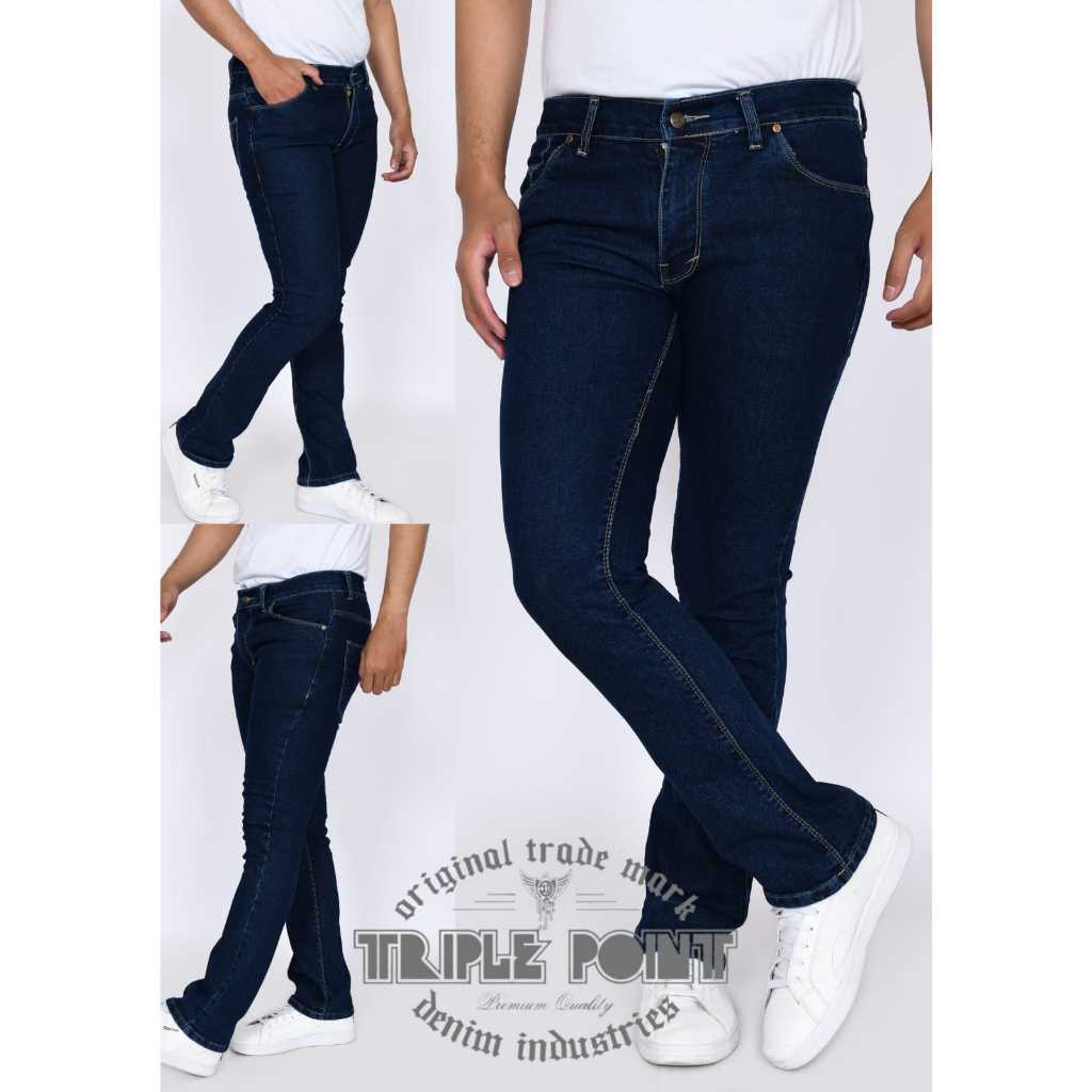 Celana Jeans Distro Cutbray Pria Original TRIPLE POINT - Celana Jeans Cutbray Premium Highquality - 