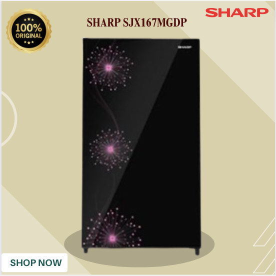 KULKAS SHARP 1 PINTU SJX167MGDP 128L/SJX-167MGDP/SJX 167MGDP/SHARP KULKAS MURAH ORIGINAL BERGARANSI