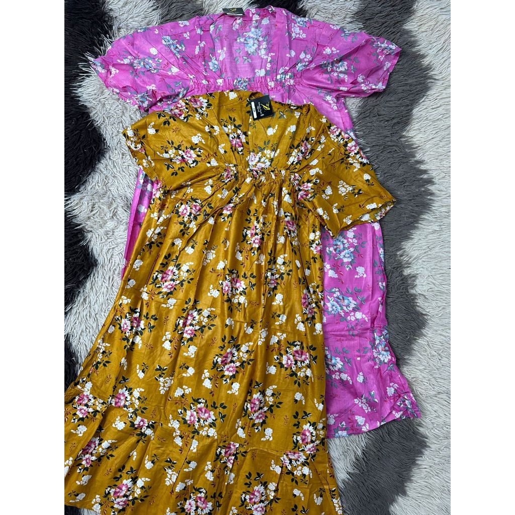 UIY Dress Daster Diandra Pendek Motif Bunga LILY BAHAN RAYON