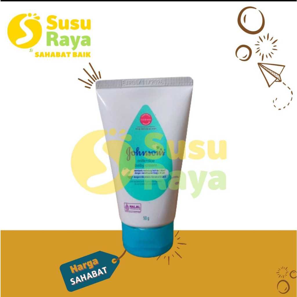 JOHNSONS BABY CREAM MILK RICE 50GR