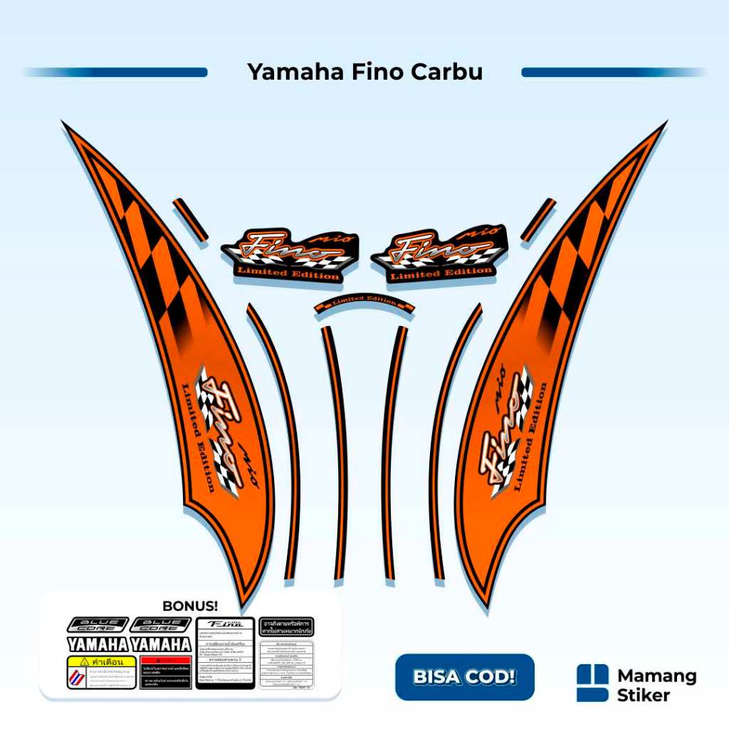 Striping Fino Karbu Classic Variasi (36) Thailand Vietnam 2012 2013 Full Body 125 Fino Lama