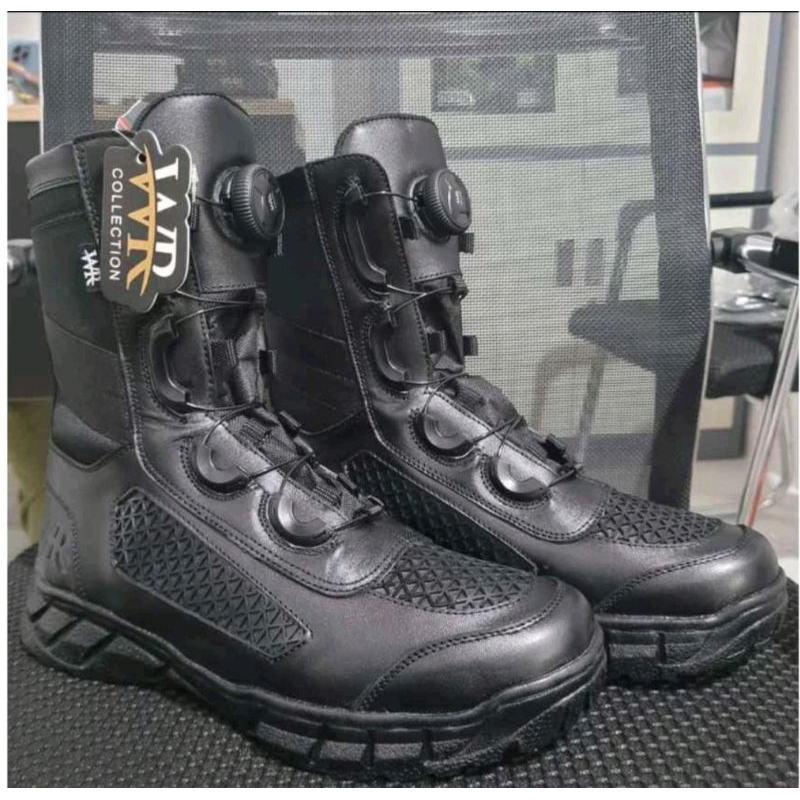 Sepatu PDL Hitam Libra Tali Putar / Sepatu Wr Libra Tali Putar