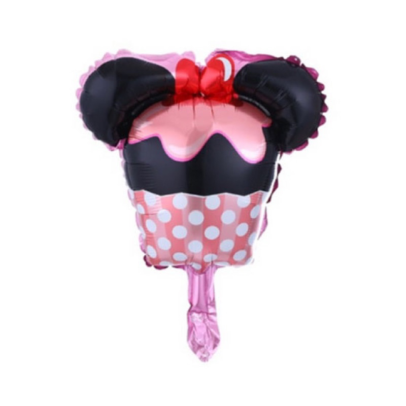 Balon foil cupcake karakter mickey minnie mouse / balloon kue tart mini / baloon hiasan dekorasi pes