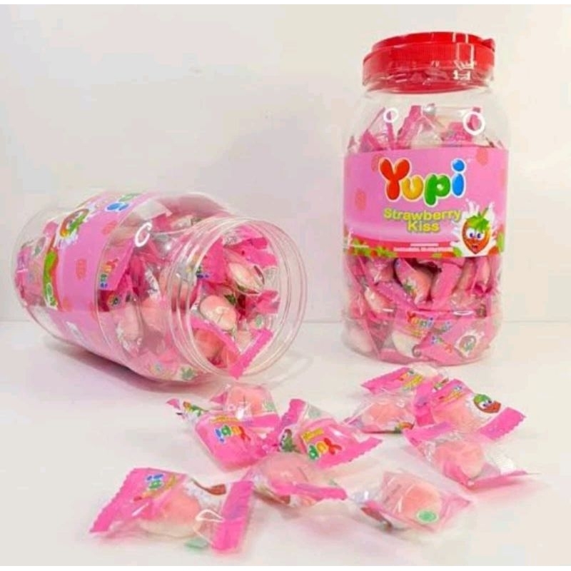 

Yupi Strawberry Toples / Yupi Jar / Permen Yupi