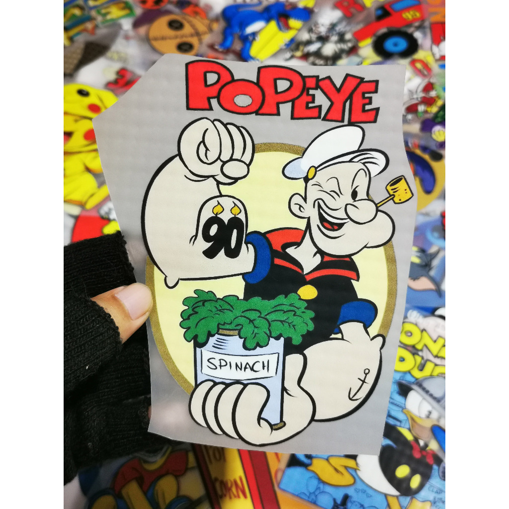 

DTF POPEYE TINGGAL PRESS UNTUK TOPI KAOS TOTEBAG