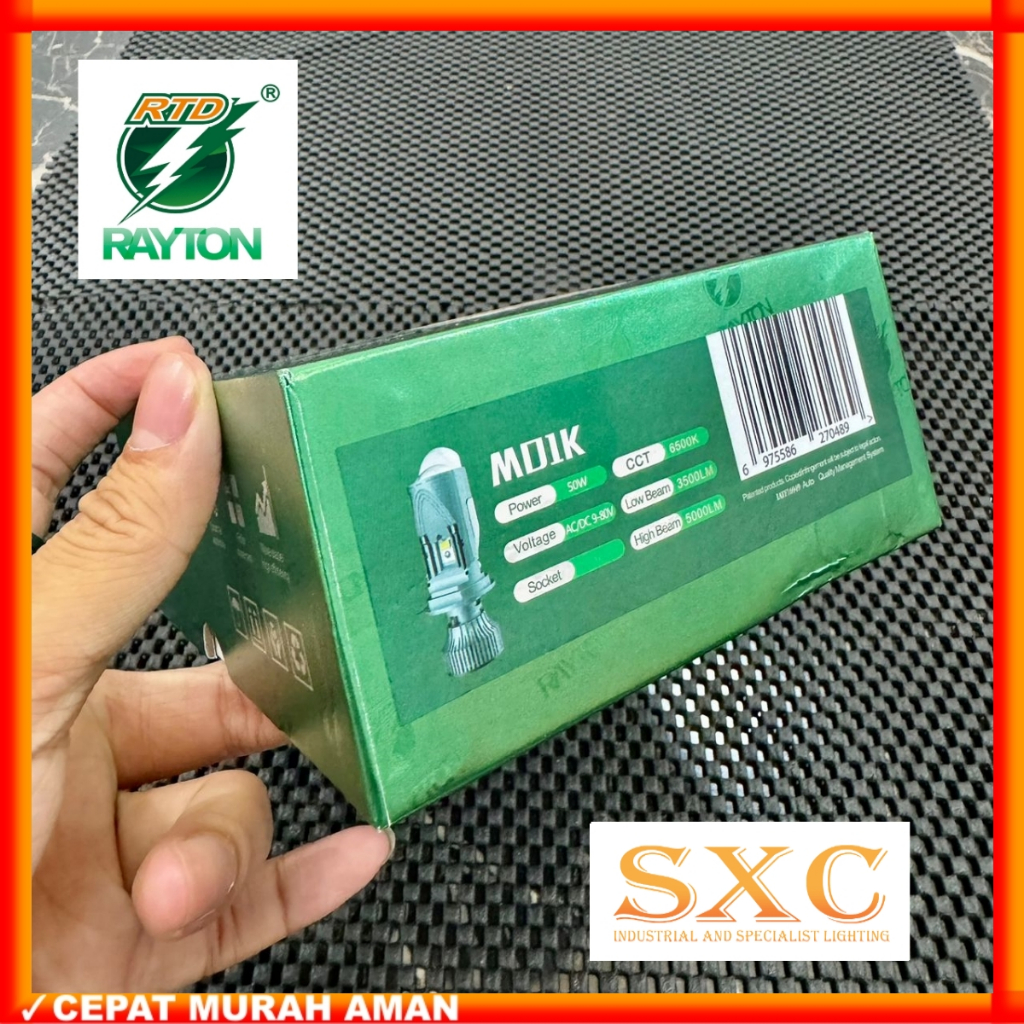 RTD RAYTON H4 M01K 50 WATT LAMPU UTAMA H4 MOTOR MOBIL RTD RAYTON H4 PROJECTOR LENS
