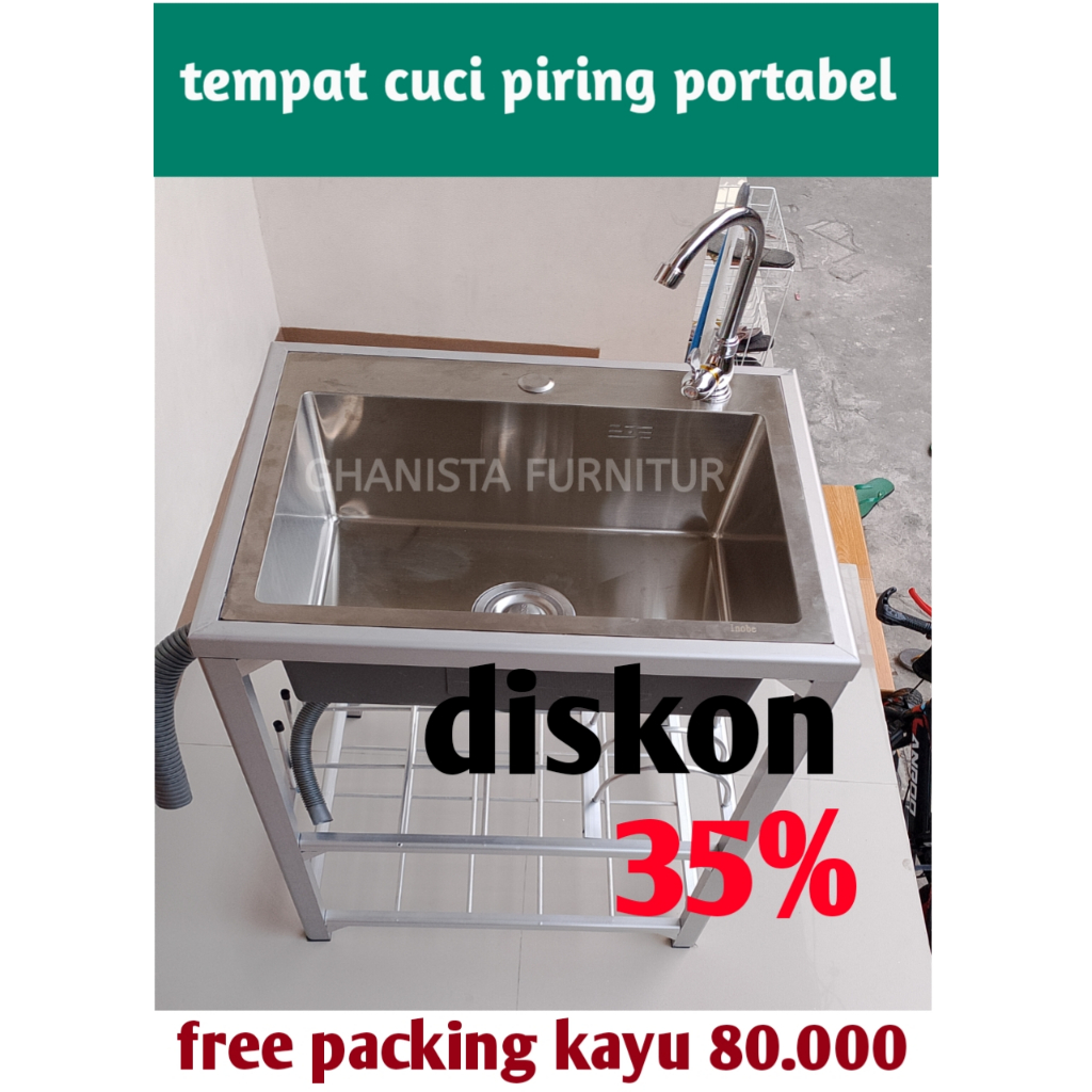wastafel cuci piring premium portabel minimalis modern