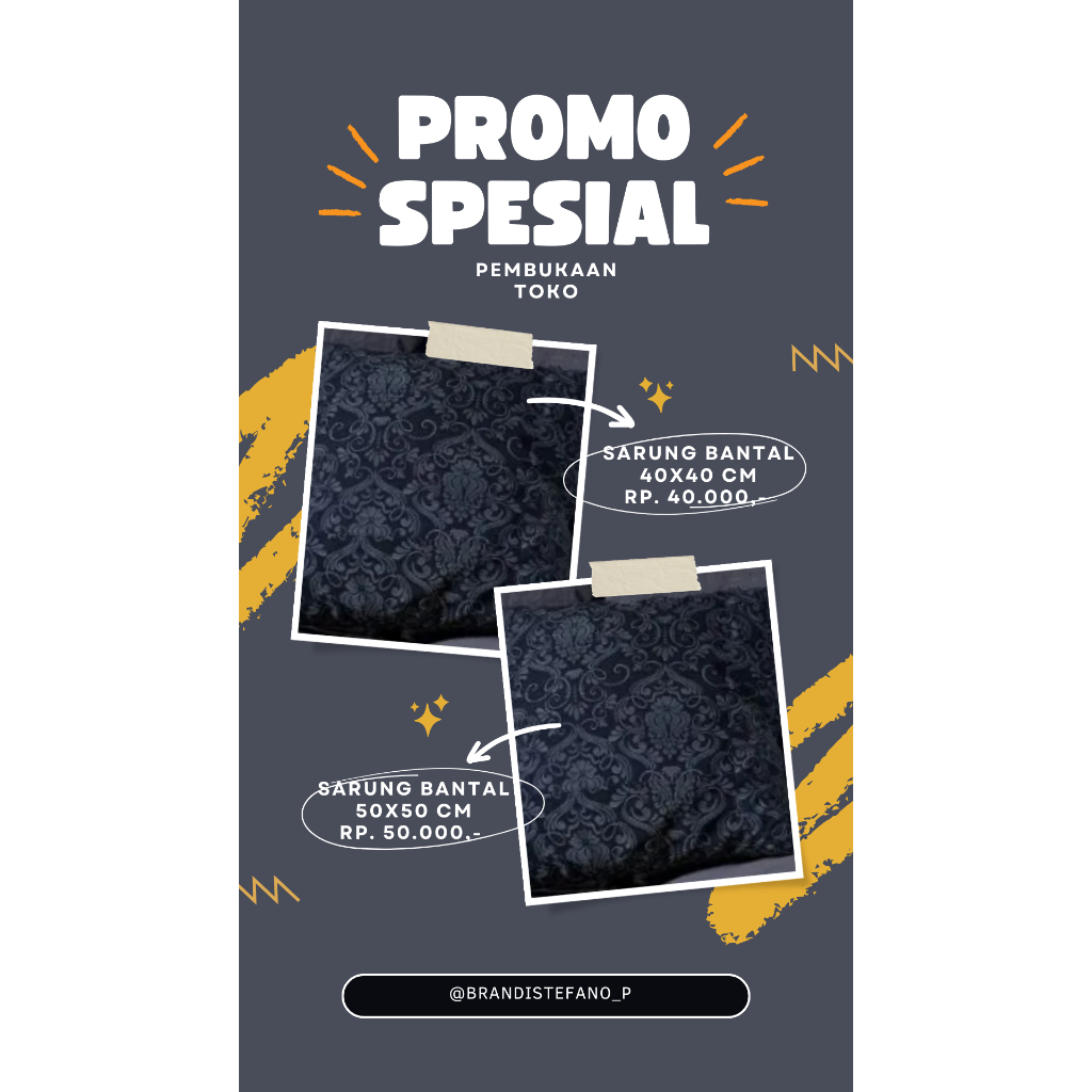 Sarung Bantal Corak biru