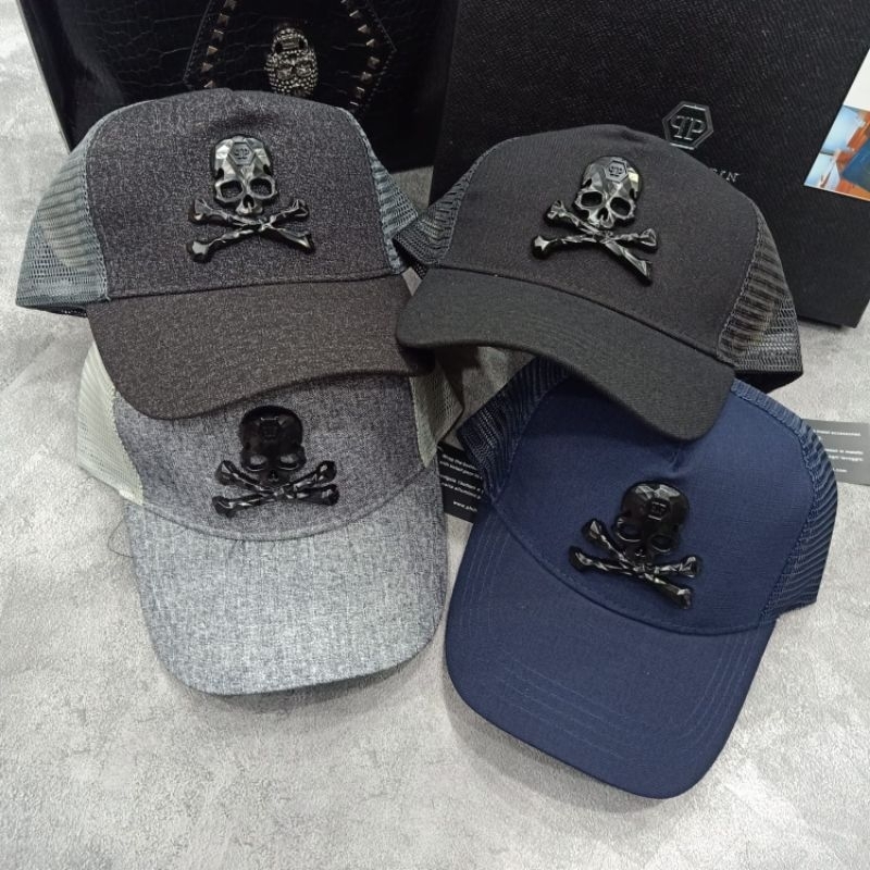 topi Philipp plein trucker topi baseball jaring import