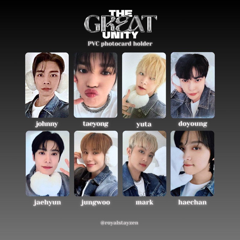 PREORDER PC PVC PHOTOCARD HOLDER OFFICIAL MD NCT127 The Great Unity Exhibition pc pvc photocard holder md the great unity exhibition nct 127 ver d JAEHYUN MARK JUNGWOO TAEYONG DOYOUNG HAECHAN JHONNY YUTA