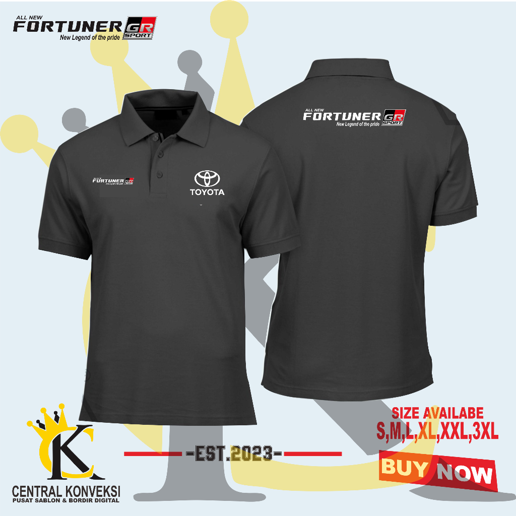 Polo Shirt ALL NEW FORTUNER GR Sport / Kaos Kerah FORTUNER GR SPORT Terbaru