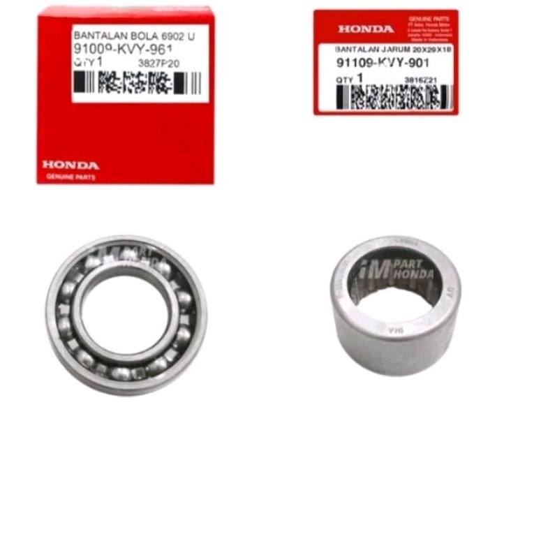 LAHER PLUS ROCES BEARING BAMBU PULLY SET BEAT VARIO 125 150 160 SCOOPY GENIO ORIGINAL AHM