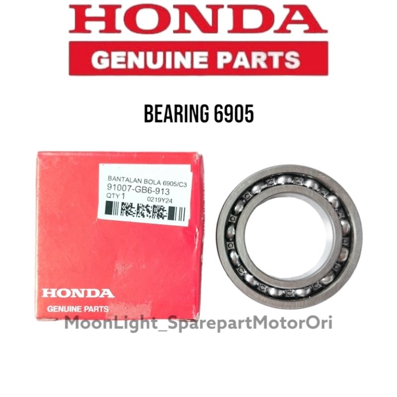 BEARING 6905 BERING LAHAR NOKEN AS SUPRA GRAND REVO LAMA ASTREA ORI ORIGINAL ASLI HONDA AHM 91007-GB