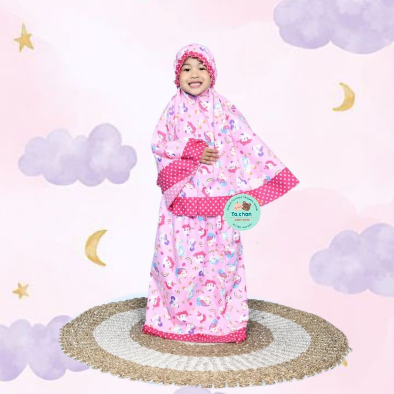 Satu set Mukena Anak 5-7 tahun / Mukena anak TK / Mukena Anak SD / Prayer Set / Kado anak Sd/ kado a