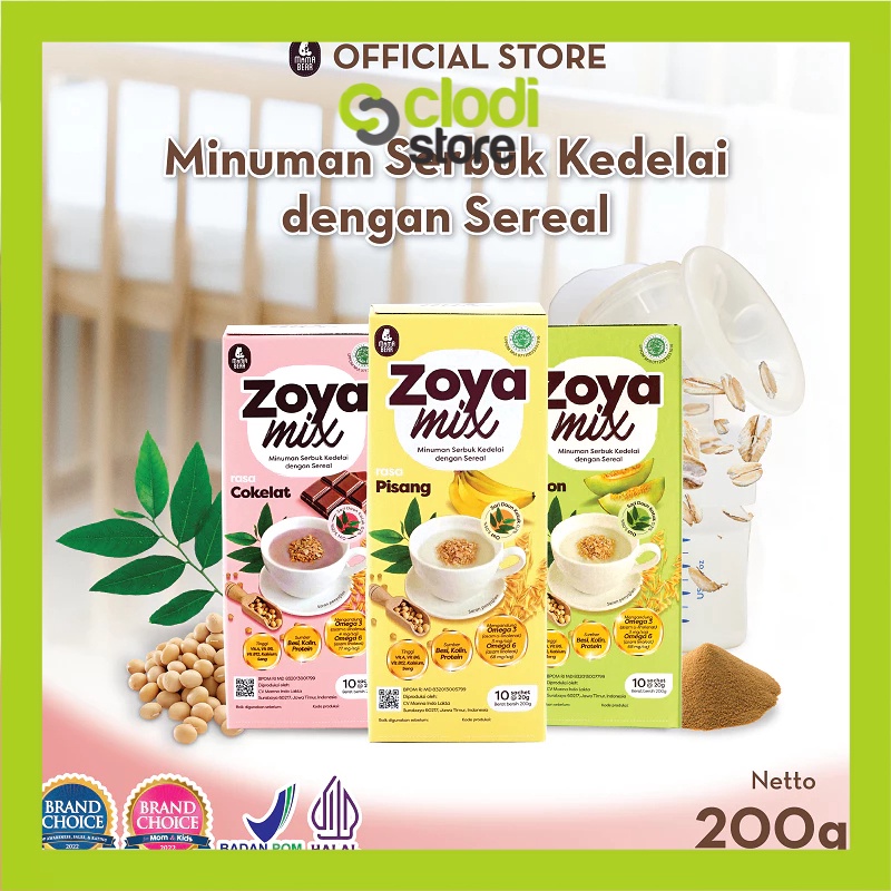 MamaBear Zoya Mix Susu Soya  katuk ASI Booster penambah asi booster pelancar asi ektrak daun katuk s