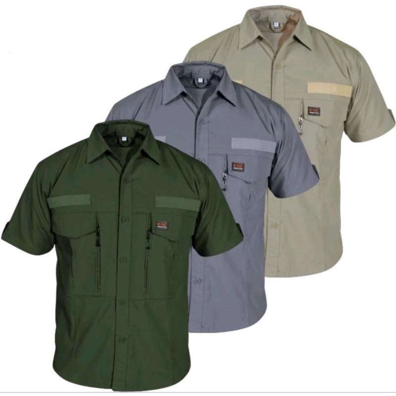 Kemeja tactical pria W tac pendek outdoor lapangan premium 511