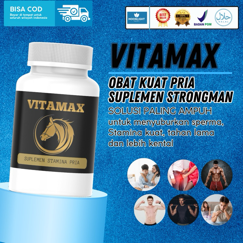 VITAMAX isi 30 Kapsul Vitamin Stamina Pria Tangguh  - Suplemen Kesehatan Herbal Pria Kuat Strongman