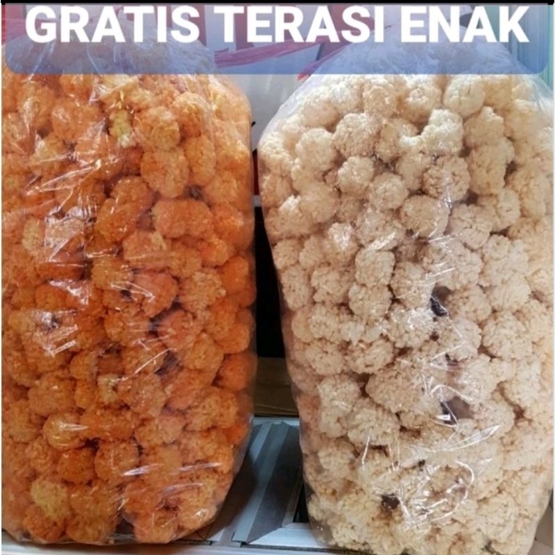 

RENGGINANG ORIGINAL 1 KG KHAS CIREBON GRATIS TERASI ENAK