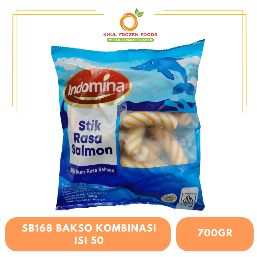 Indomina Stik Rasa Salmon 500Gr / indomina stik salmon / indomina frozen food