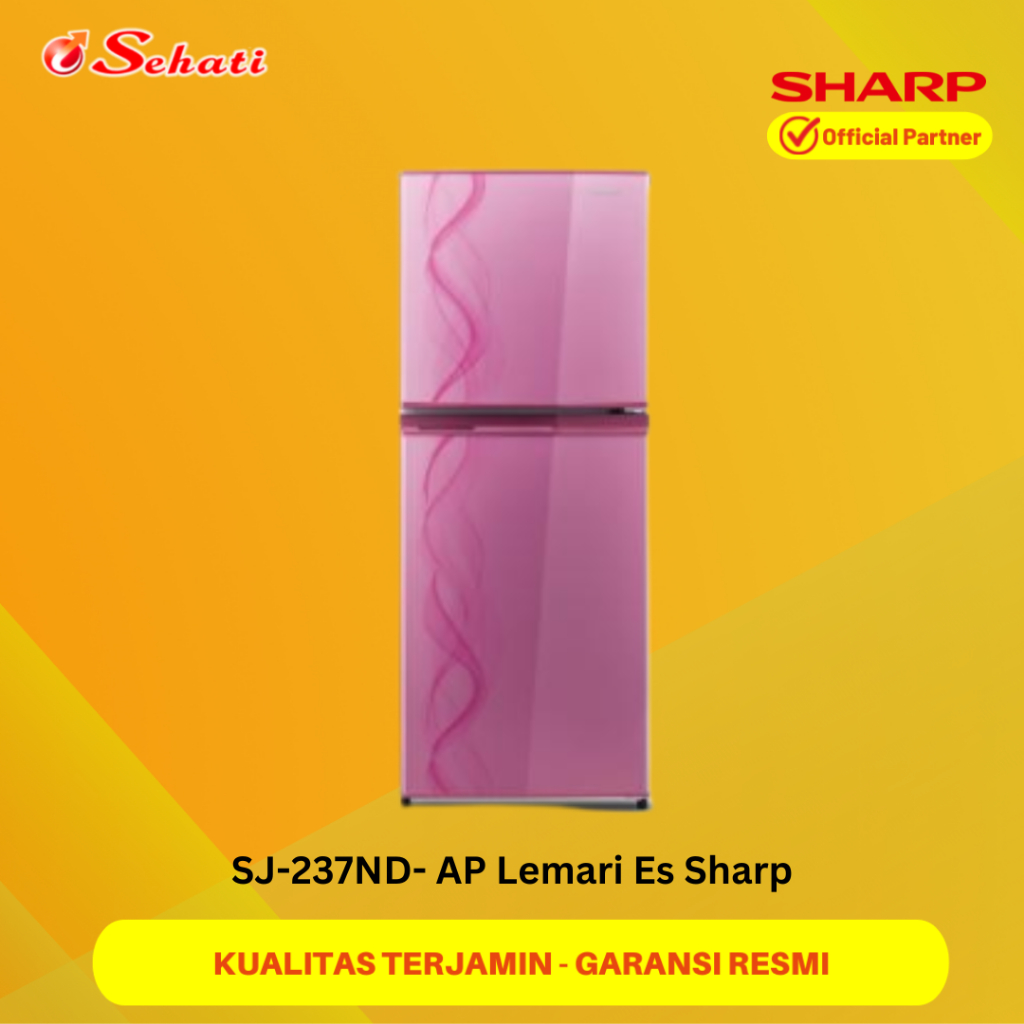 SHARP Kulkas 2 Pintu SHARP SJ-237ND Kirei II Series [205 Liter] No Frost Ice Twist Tanpa Bunga Es