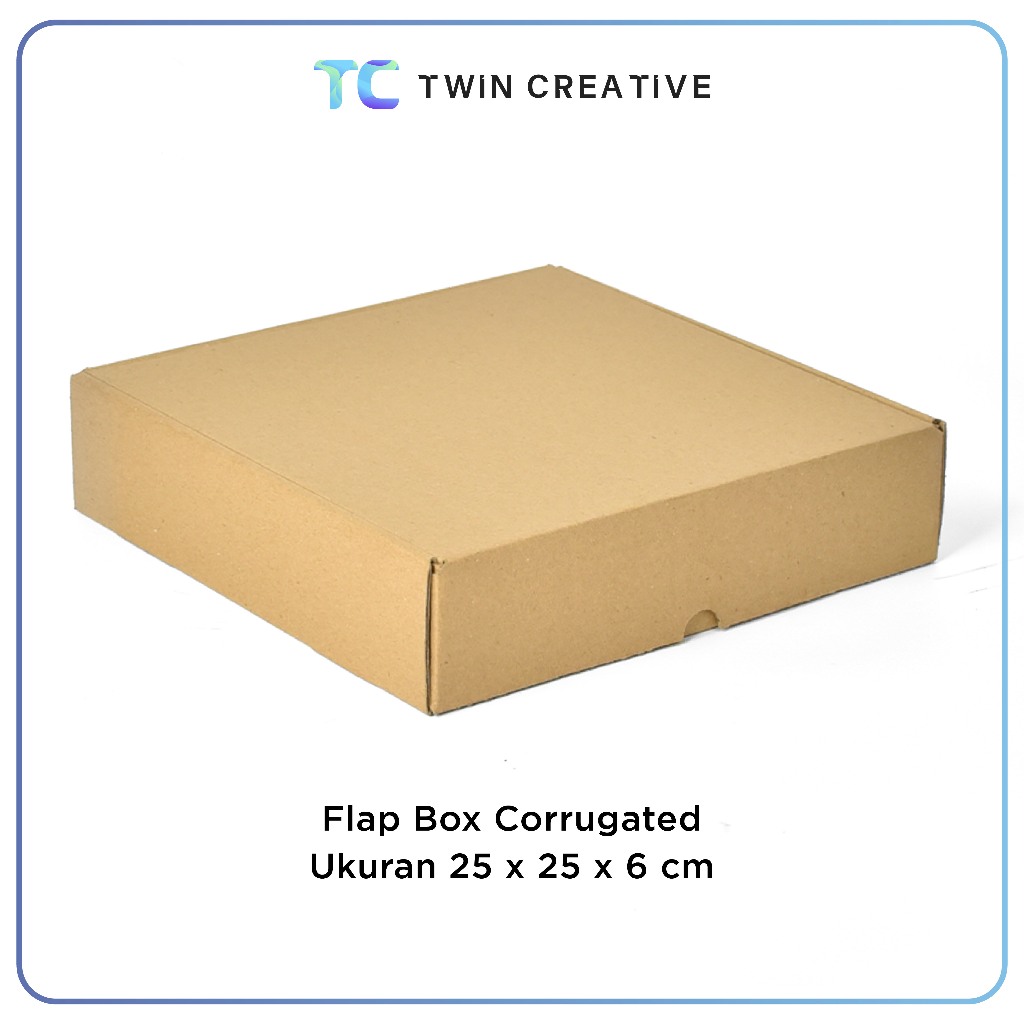 

Box Kardus Packing Baju 25x25x6 cm / Packaging Olshop / Kotak Hampers / Dus Kado - Flap Box Corrugated