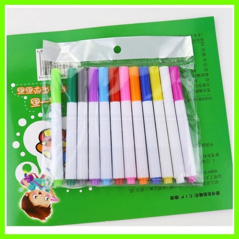 

Spidol Papan Tulis Hijau Blackboard, Kapur Papan Tulis Cair, Spidol Buku Papan Tulis 12 PCS
